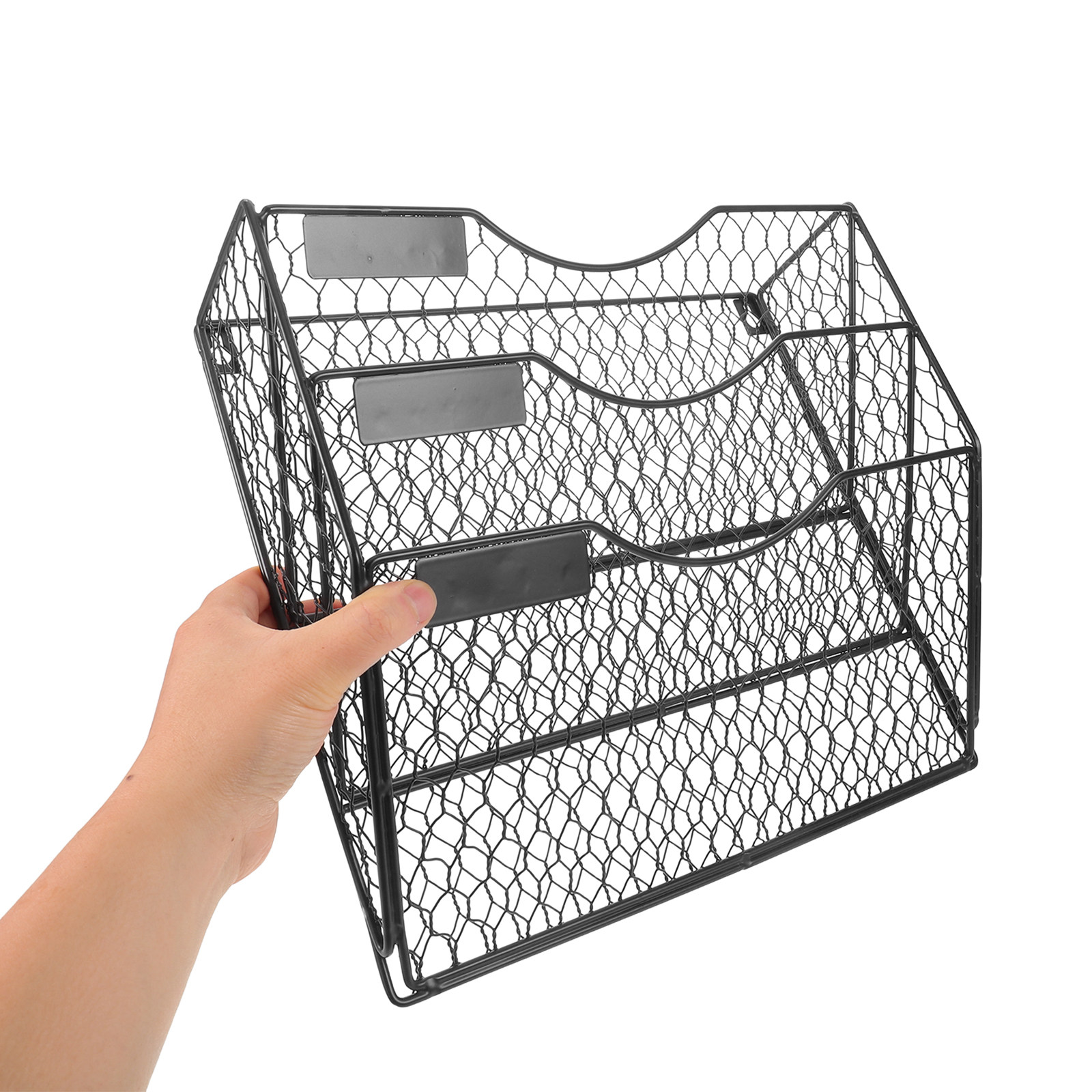 3段式の壁掛けファイルホルダー、メッシュ製の郵便物整理用、金 - Magazine Holder Rack のレビューと価格