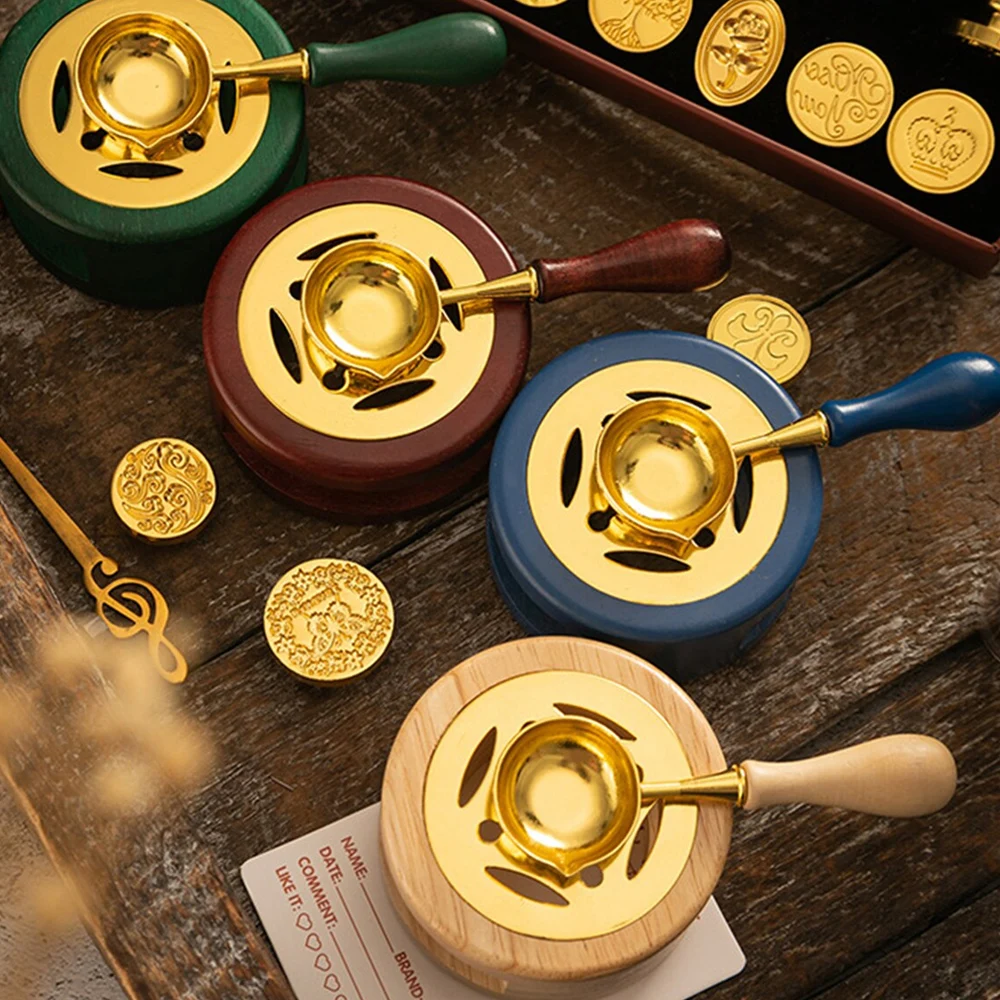 2/3個入りシーリングワックススタンプセット、無垢材ヴィンテ - Wax Seal Stamp Set のレビューと価格