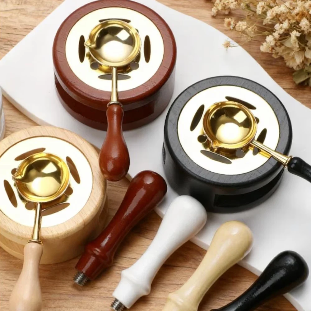 2/3個入りシーリングワックススタンプセット、無垢材ヴィンテ - Wax Seal Stamp Set のレビューと価格