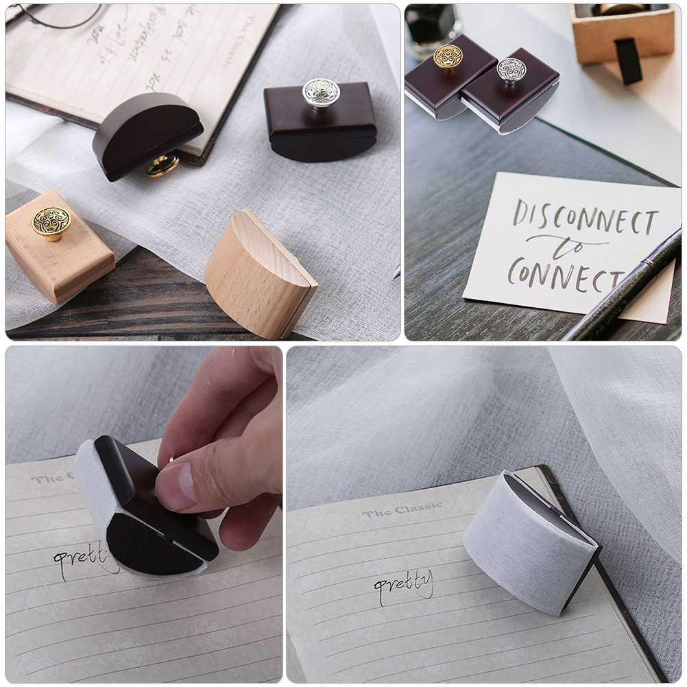木製のインク吸収紙2枚セット。速乾性があり、持ち運びにも便利 - Ink Blotter Paper のレビューと価格