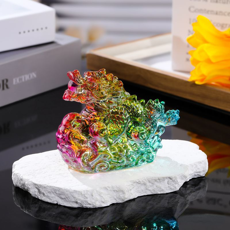 ラッキーな中国のzodiacドラゴンの置物、文鎮、文鎮、室内 - Paper Weight Crystal のレビューと価格
